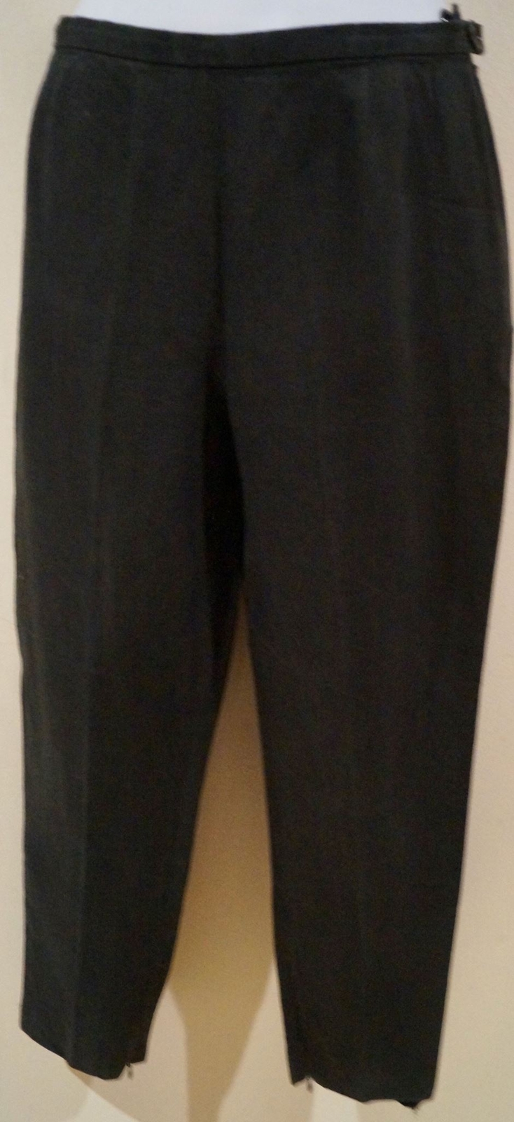 MAXMARA PURO LINO Charcoal grau 100% Linen Taperot Crop Capri Trousers Pants US6 MAXMARA PURO LINO Charcoal grau 100% Linen Taperot Crop Capri Trousers Pants US6