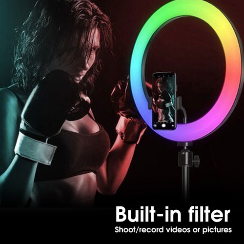 Portable 10Inch Ring Fill Light RGB LED Dimming with 1/4 Universal Screw Hole - Picture 6 of 12