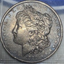 1889 $1 Morgan Silver Dollar Tone Silver!!