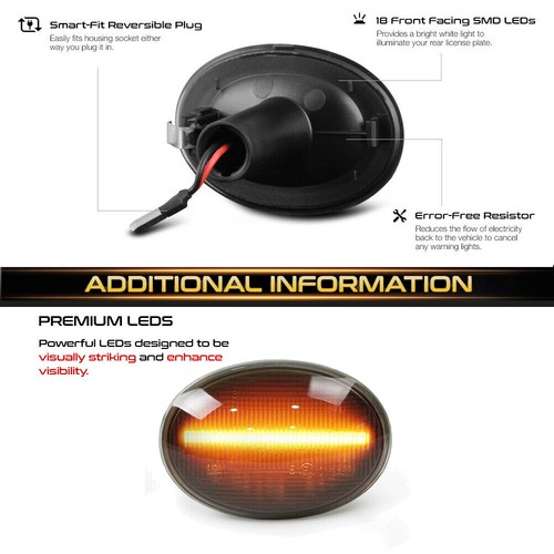 For Mini Cooper R55 R56 R57 R58 R59 LED Side Marker Light Lamps Signal Indicator - Picture 3 of 9
