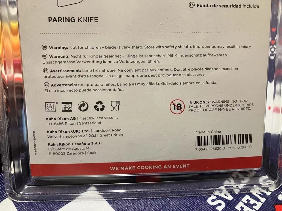 NUEVO JUEGO DE 3 CUCHILLOS DE PELAR KUHN RIKON COLORI DENTADOS Y RECTOS AMARILLO ROJO NARANJA Foto 4 de 4