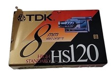 TDK HS 120 High Standard 8mm Video Cassette S2 - NEW/SEALED