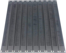 10 Pack 1U Horizontal Rack Mount Cable Management Panel with Cable Entry Brush f