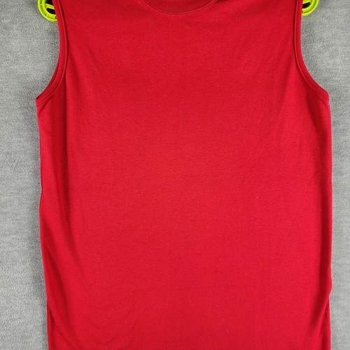 Charter Club Women Mock Neck Top M Red Sleeveless Soft Stretch EUC - 第 3/12 張圖片