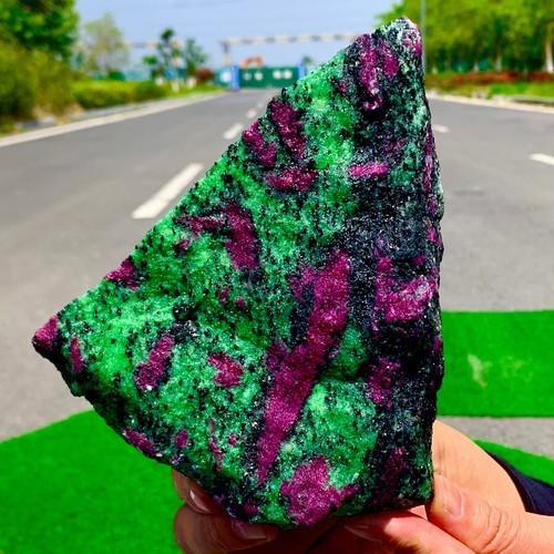 2.02LB Natural green Ruby zoisite (anylite) crystal Chakra Healing Energy - Picture 16 of 21