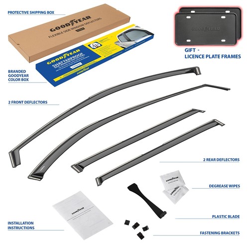 Parasoles de lluvia protectores de viento para Nissan Pathfinder 2022-2025 - Imagen 6 de 7