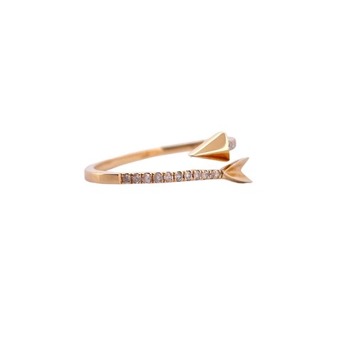 Pfeil Diamant Ring - 14K Gelbgold - Bild 3 von 5