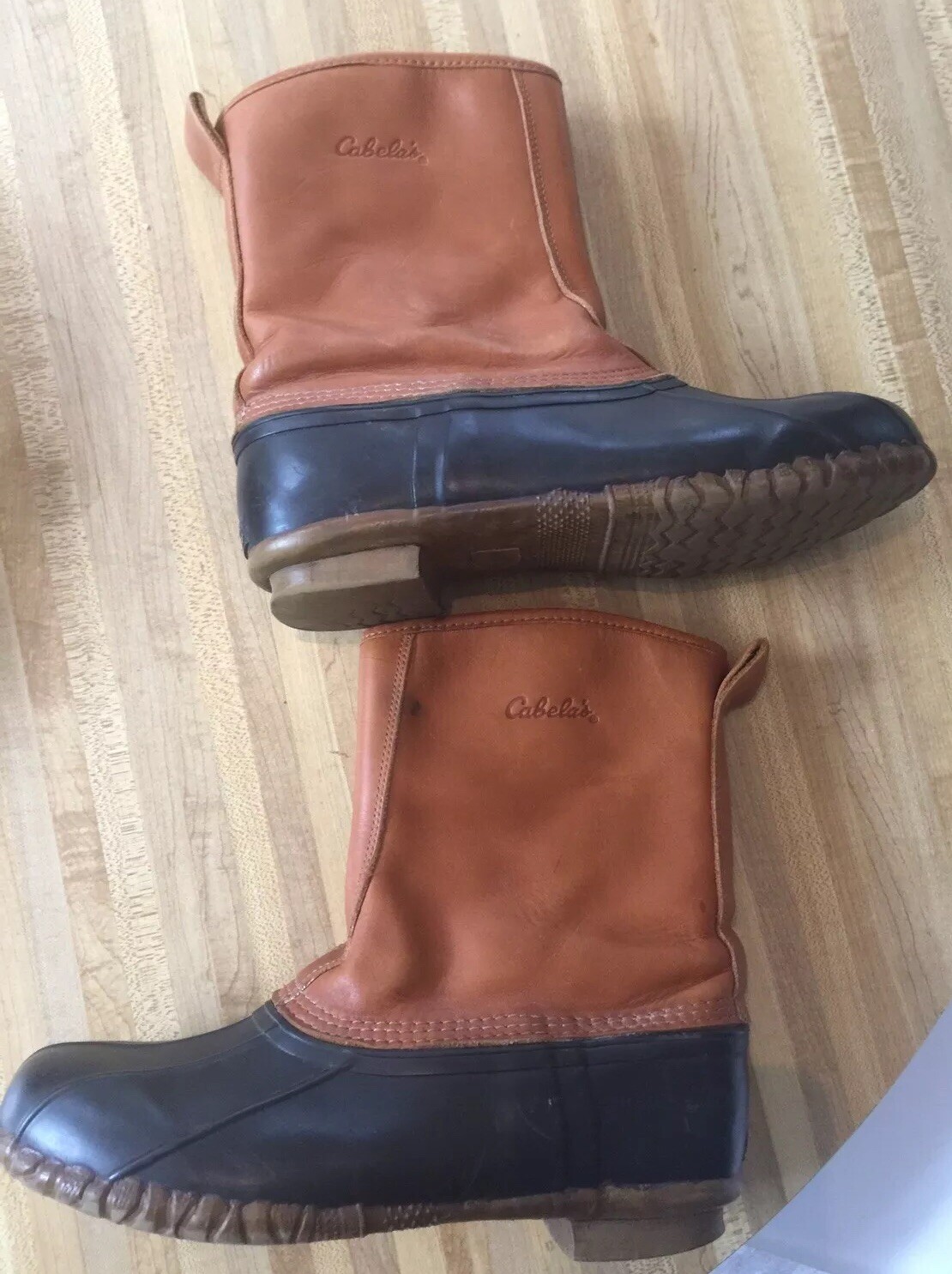 VINTAGE CABELAS THINSULATE LINED PULL ON DUCK HUNTING BOOTS MENS 12 M BROWN VINTAGE CABELAS THINSULATE LINED PULL ON DUCK HUNTING BOOTS MENS 12 M BROWN