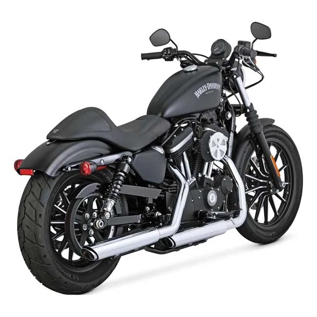 MARMITTE SCARICHI TERMINALI CROMATI HARLEY SPORTSTER MODELLI 14 - 20 CON ABS HD - Immagine 2 di 4