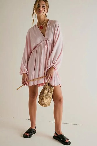 Free People Arzel Mini Dress - PINK - X-SMALL - BNWT - RRP £118 - Xmas Party! - Picture 3 of 7