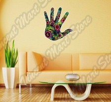 Hand Palm Abstract Flower Ornament Colorful Wall Sticker Interior Decor 20"X25"