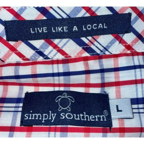 Simply Southern Herren kariertes Langarm Button-Down Hemd Gr. L Preppy Fratboy - Bild 3 von 11