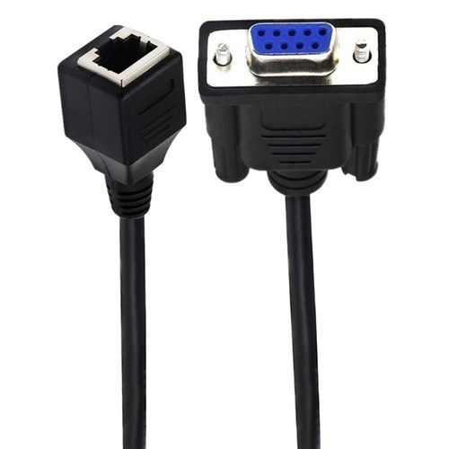 RS232 DB9 9Pin to RJ45 Extension Cable Male/Female Extenders RS232 Connectors - Zdjęcie 10 z 10