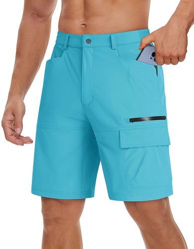 Men's Quick Drying Outdoor Climbing Shorts Casual Cargo Work Multi Pocket Pants - Picture 70 of 200