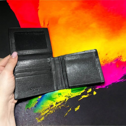 Go Carpisa Mens Leather Wallet Bifold Black - Picture 2 of 5