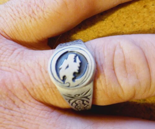 Drachenkopf Ring wild aussehender Drachenschädel verfügbar Größen 7 bis 14 RM217 - Bild 4 von 4