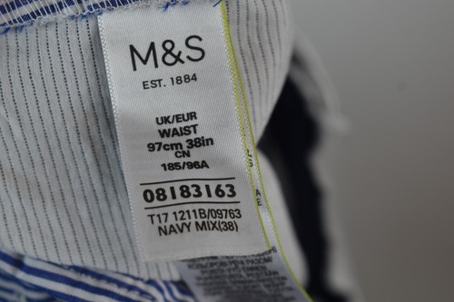 Blue HArbour Mens Chino Striped Shorts W38 BErmudas Cotton Summer Holiday Beach - Picture 8 of 9