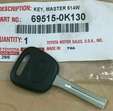 OEM TOYOTA TAIL GATE KEY BLANK UNCUT 2016-2021 TACOMA AND 2019-2021 TUNDRA