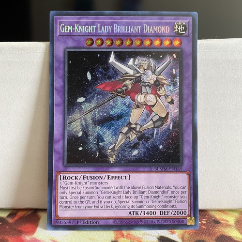 1ST EDITION GEM-KNIGHT LADY BRILLIANT DIAMOND 2025 BLMM-EN145 YUGIOH CARD (NM) - Picture 1 of 2