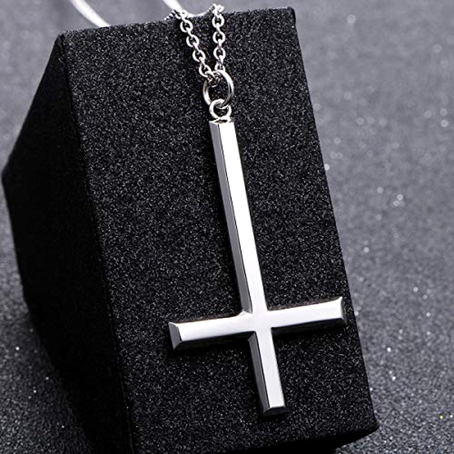 Men's S925 Sterling Silver Classic Cross Pendant Necklace 24 ...