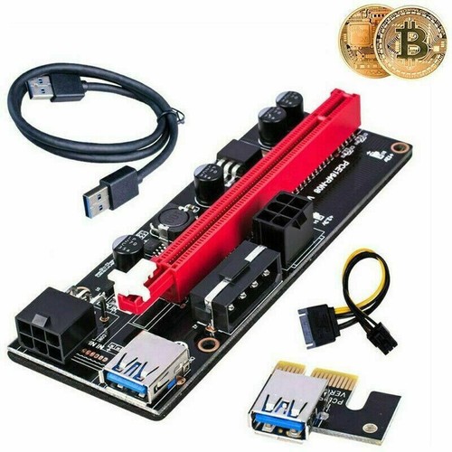 6 PCS VER009S PCI-E Riser Card PCIe 1x to 16x USB 3.0 Data Cable Bitcoin Mining - Picture 24 of 24