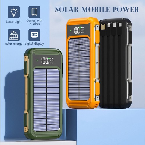 50000mAh Portable Solar Power Bank LCD LED 4 USB Battery Charger For Cell Phone - Picture 3 of 22