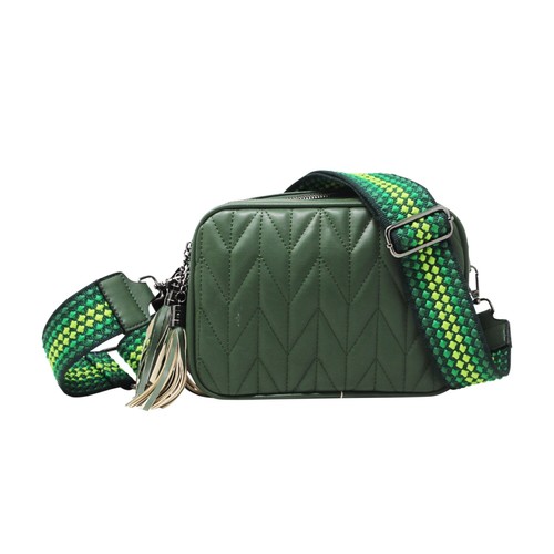 Women Duo-Pockets Camera Bag Chevron Cross Body Shoulder Ladies Handbag CXJ2302 - Picture 10 of 17