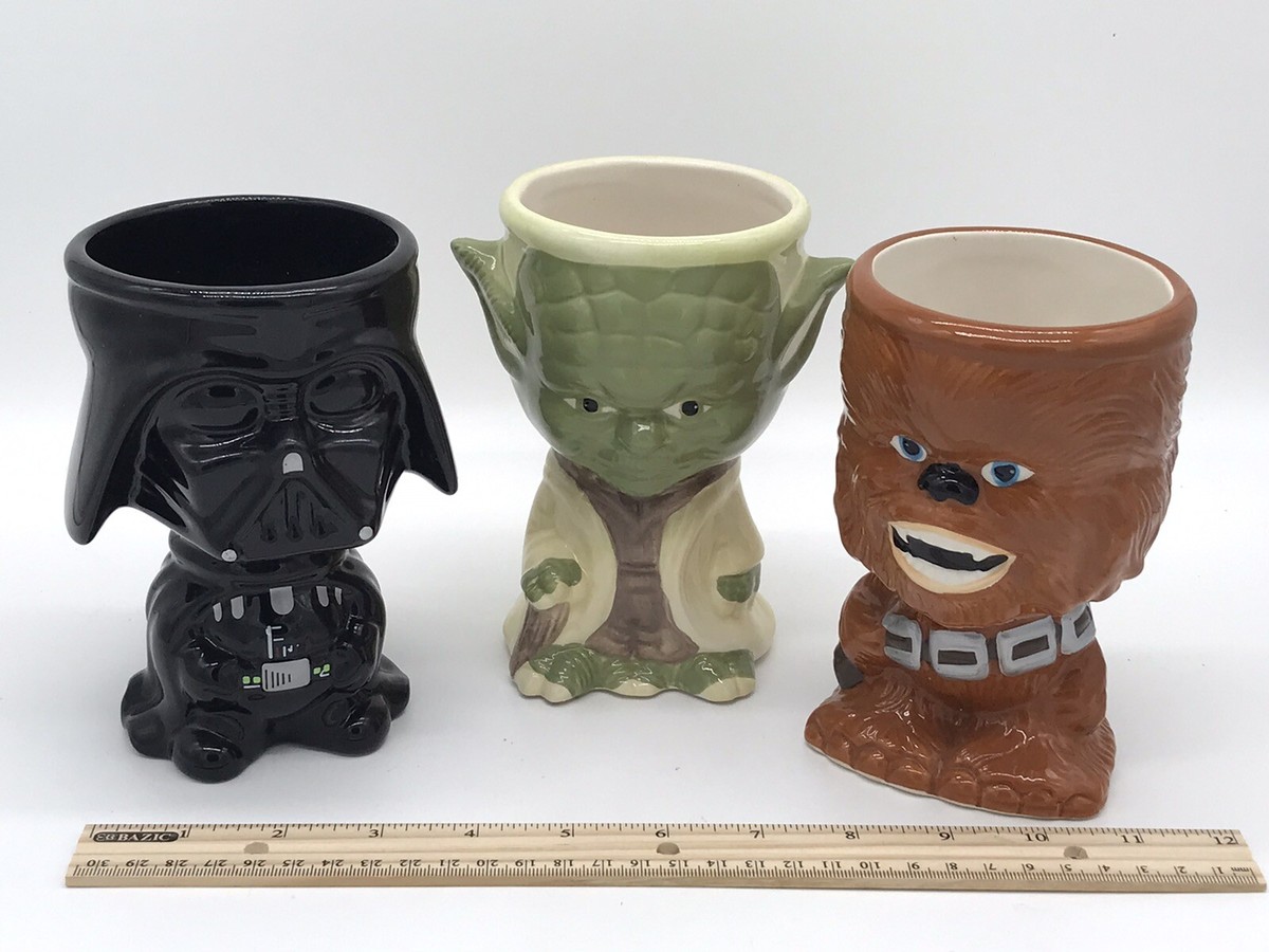 Star Wars Chewbacca, Yoda, Darth Vader Goblet Cup Mug