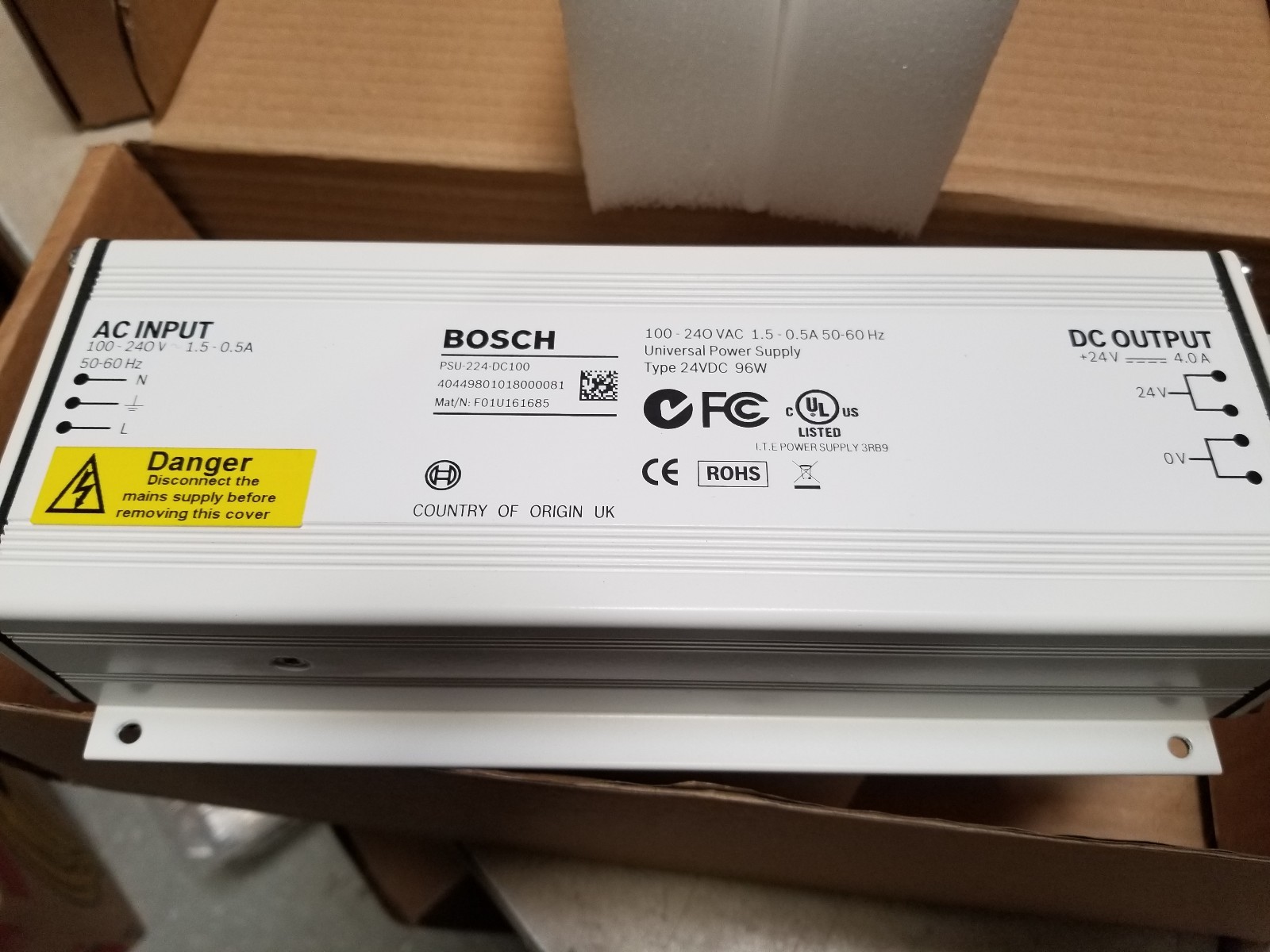 SYSTEMS INC PSU224DC100 Universal Power Supply BOSCH SECURITY CCTV