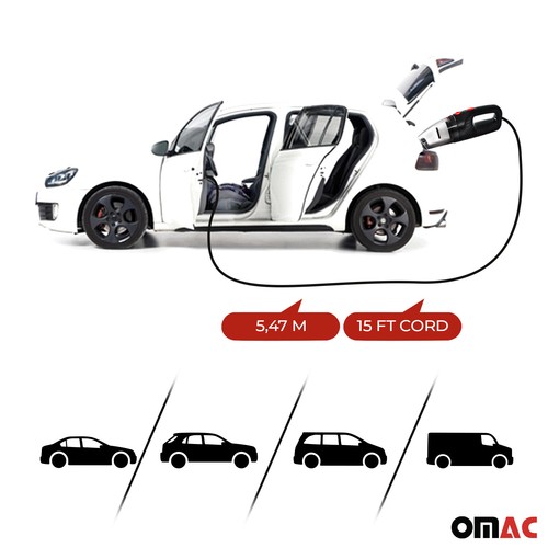 Aspirapolvere manuale auto aspirapolvere auto umido e asciutto filtro hepa 12 V - Foto 4 di 11