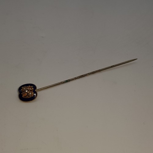 Antike Anstecknadel aus Silber , Emaille, Gold, Rosendiamant & Perlen- 1,6 Gramm - Bild 4 von 16