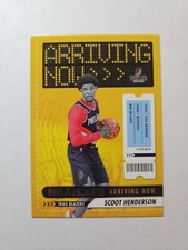 2023-24 NBA Hoops #4 Scoot Henderson RC Arriving Now Rookie Card Trailblazers