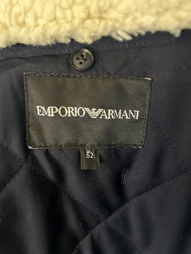 Giacca denim Emporio Armani da uomo 3 pezzi colletto fodera rimovibile taglia 52 - Foto 7 di 9