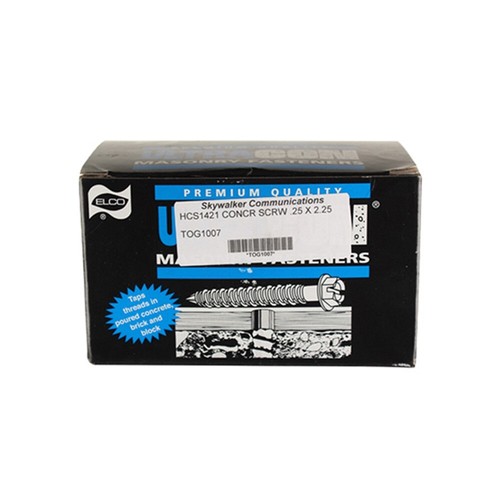 TOGGLER® HCS1421 Concrete Screws 1/4" x 2-1/4" Hex Head (Box of 100) - Picture 4 of 5