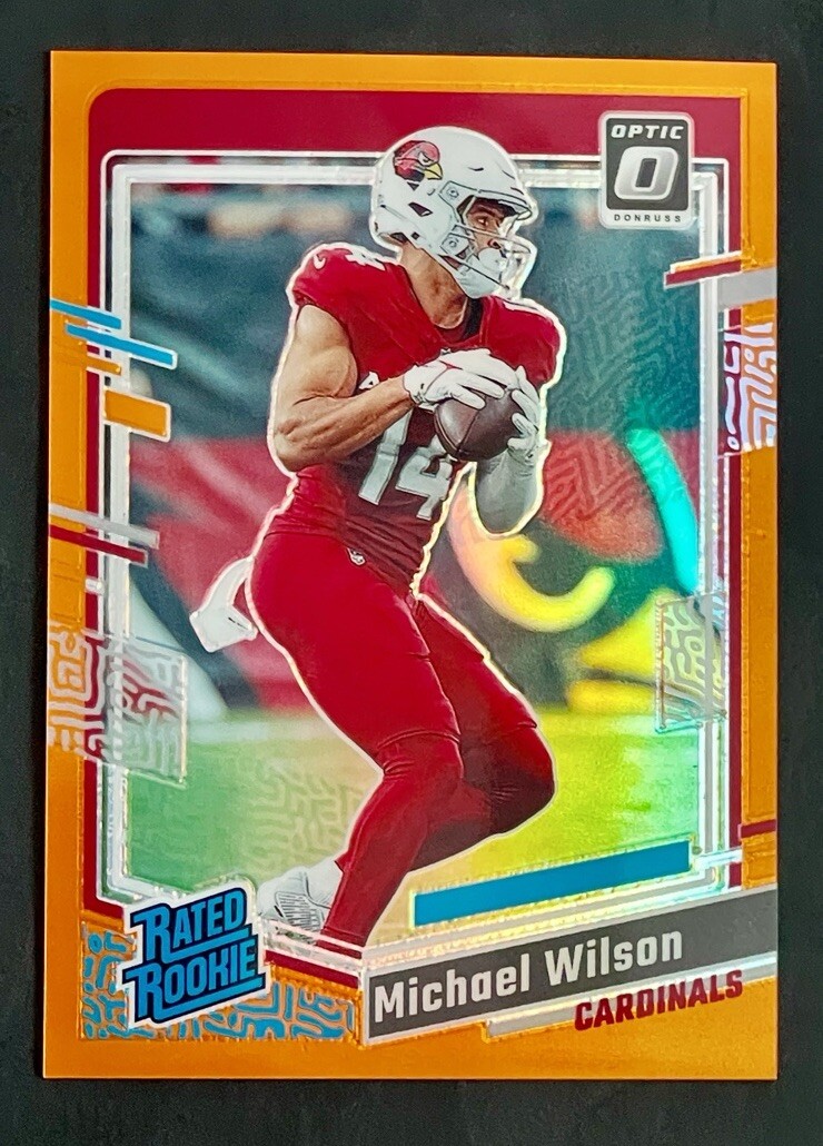 2023 Donruss Optic Michael Wilson /249 Rated Rookie Orange Prizm #204 Cardinals