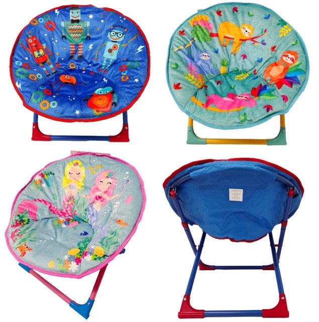 Kids Children Foldable Moon Chair Sloth Folding Seat Camping Garden Outdoor UK Kids Children Foldable Moon Chair Sloth Folding Seat Camping Garden Outdoor UK