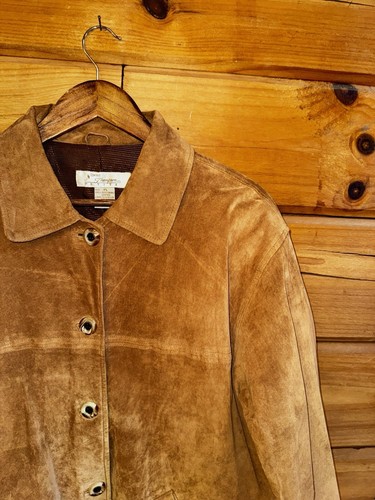 Norm Thompson Women's Western Jacket Brown Leather Suede Sz PL Vtg $179 Cowgirl - Picture 5 of 10