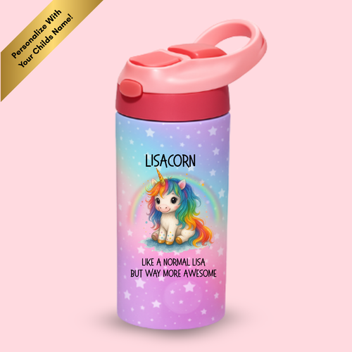 Personalized Unicorn Spill Proof Tumbler | Sippy Cup | Stainless Steel | 2+ yrs