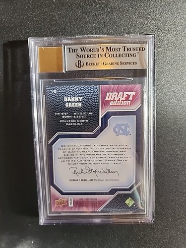 2009-10 Upper Deck Draft Edition Danny Green #19 BGS 9 MINT Rookie RC 19/25 - Picture 2 of 2