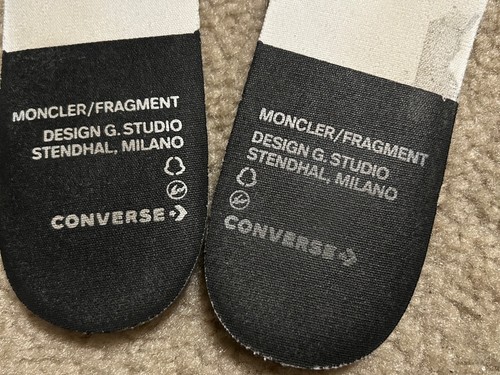 Size 10 - Converse Fragment Design x Moncler x Chuck 70 Low Black Shoes Sneakers - Picture 14 of 19
