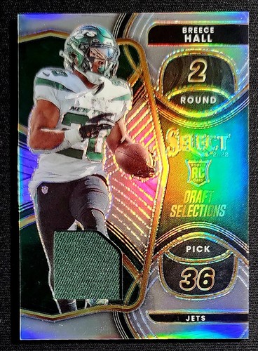 2022 Select Draft Selections Memorabilia Silver Prizm /99 Breece Hall Rookie RC - Picture 1 of 4