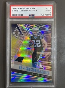 RARE MINT GRADE ROOKIE PSA 9! 2017 CHRISTIAN MCCAFFREY PHOENIX MULTICOLOR PRIZM