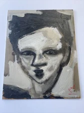 CHRISTOPHER NAYLOR PAINTING VINTAGE PORTRAIT EXPRESSIONISM MODERNISM LISTED OIL