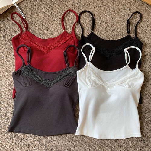 Camisole For Women Sleeveless Lace Slim Clothes Fashion Casual Summer Cami - Picture 7 of 13