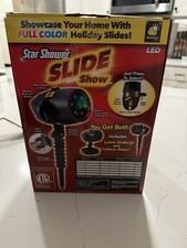 Star Shower Slide Show Holiday Christmas Halloween LED Projector NEW OPEN BOX