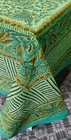 Indian Hand Block Print Square Cotton Table Cover | Dining Table Cloths (Green)