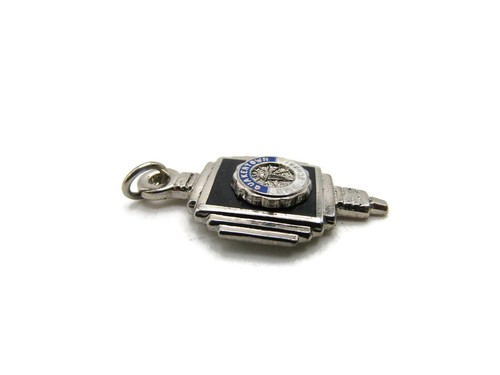 Quakertown High School Pennsylvania PA Small Necklace Charm Silver Tone Vintage - Picture 2 of 4