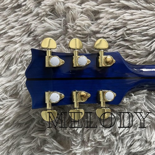 43 Inches J200 Acoustic Guitar Bone Nut Abalone Inlay Mahogany Neck Blue - Picture 10 of 10