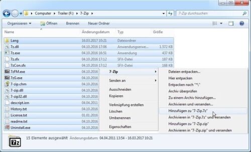 *** 7ZIP PACKPROGRAMM *** ENTPACKER 32bit+64-bit Windows, WZIP, RAR, TAR *** - Bild 3 von 8