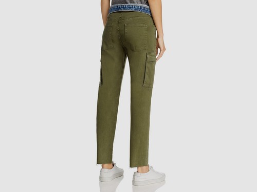 NEU $ 311 Hudson Damen grün Cargo hoher Bund Denim Taille Hose Größe 27 - Bild 4 von 6